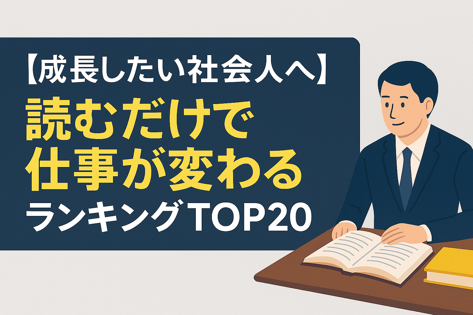 【成長したい社会人へ】読むだけで仕事が変わる本ランキングTOP20