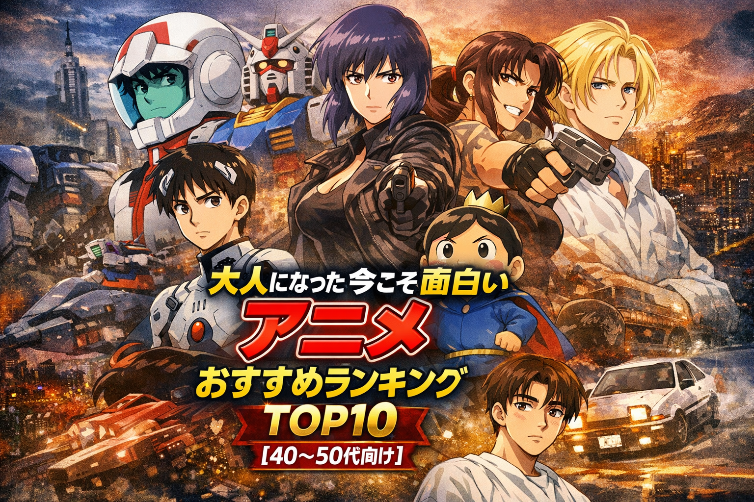 大人になった今こそ面白いアニメおすすめランキングTOP10【40～50代向け】