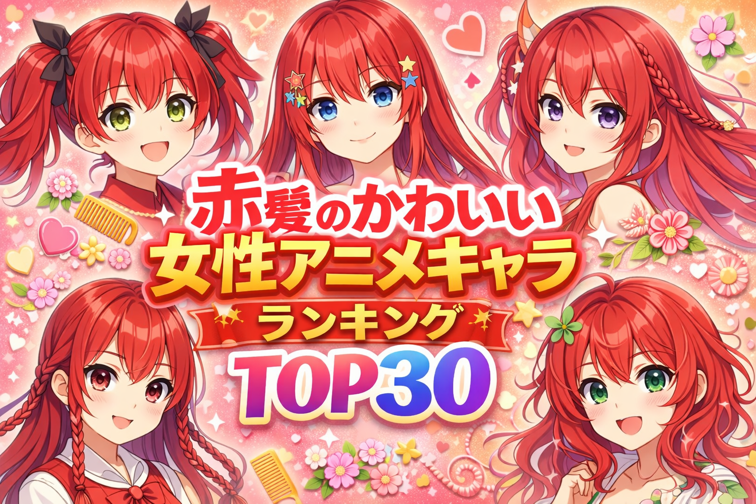 赤髪のかわいい女性アニメキャラランキングTOP30【2026年最新版】
