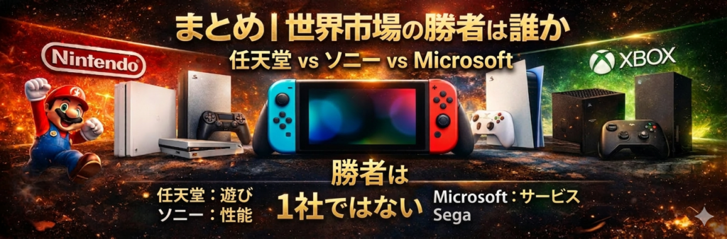 まとめ｜世界市場の勝者は誰か画像