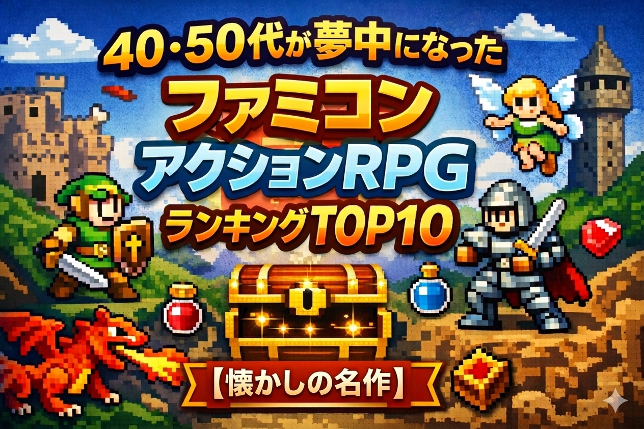 40・50代が夢中になったファミコンアクションRPGランキングTOP10【懐かしの名作】
