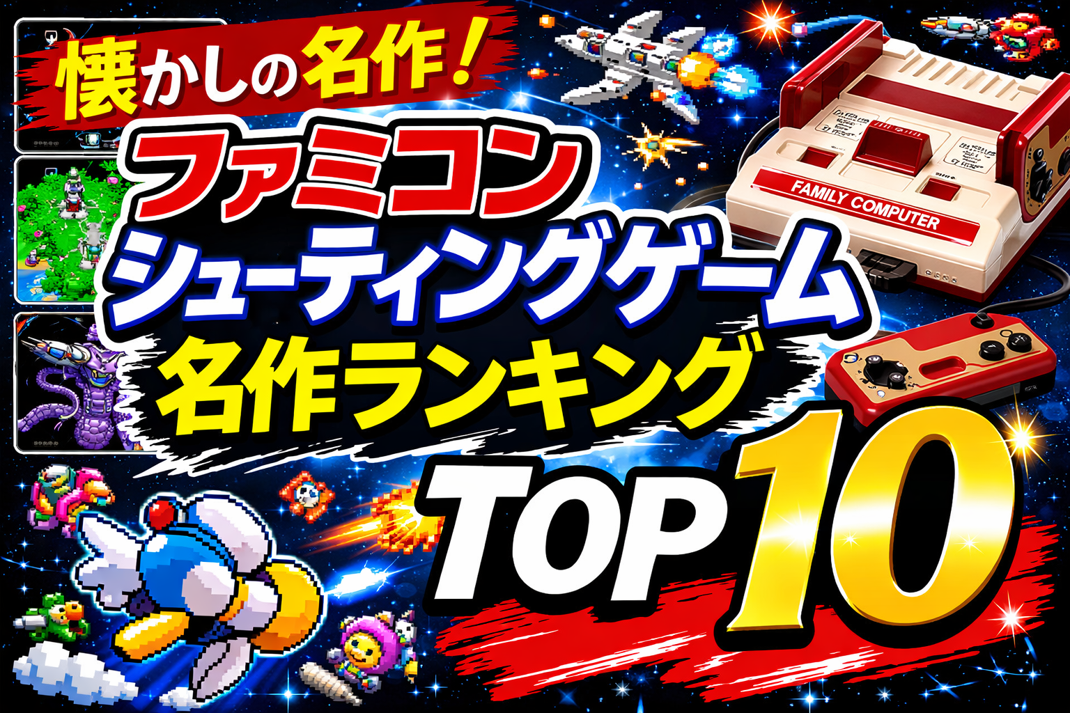 ファミコンのシューティングゲーム名作ランキングTOP10【レトロゲーム特集】
