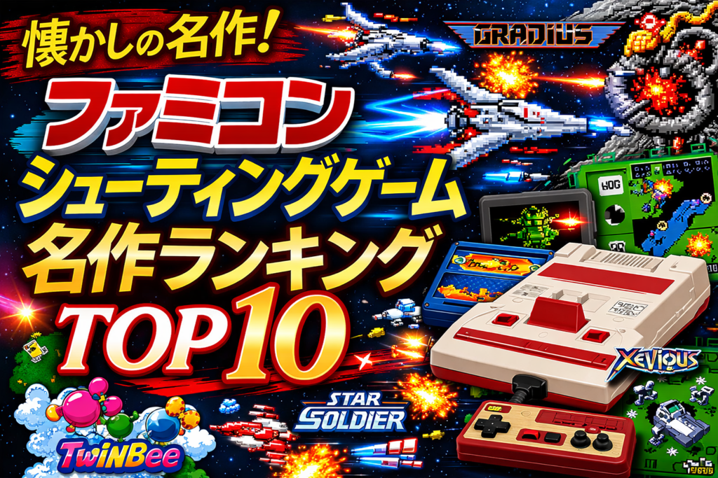 ファミコンのシューティングゲーム名作ランキングTOP10イラスト