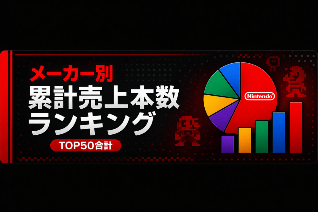 メーカー別「累計売上本数」ランキング(TOP50合計)画像