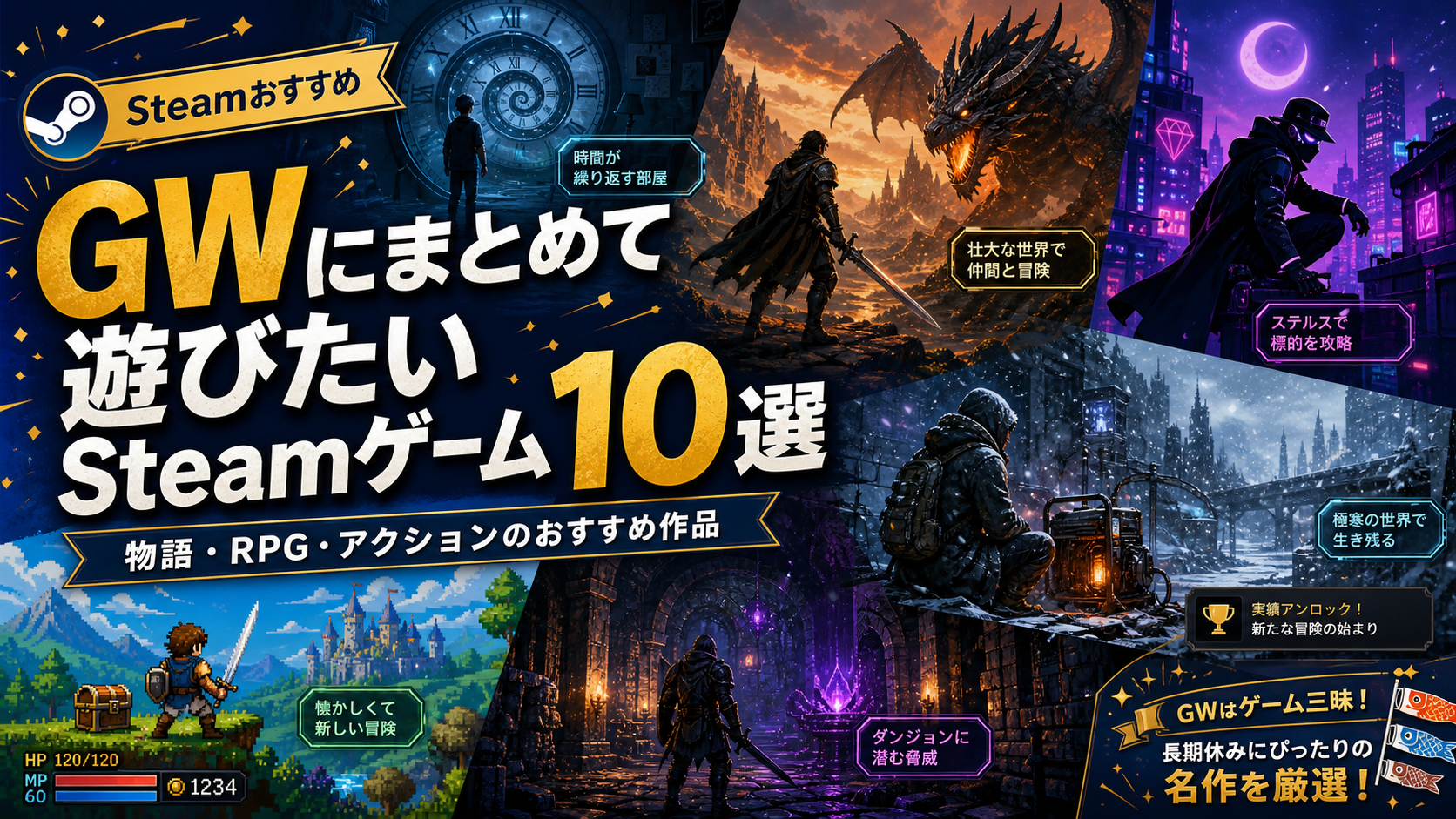 GWにまとめて遊びたいSteamゲーム10選｜物語・RPG・アクションのおすすめ作品