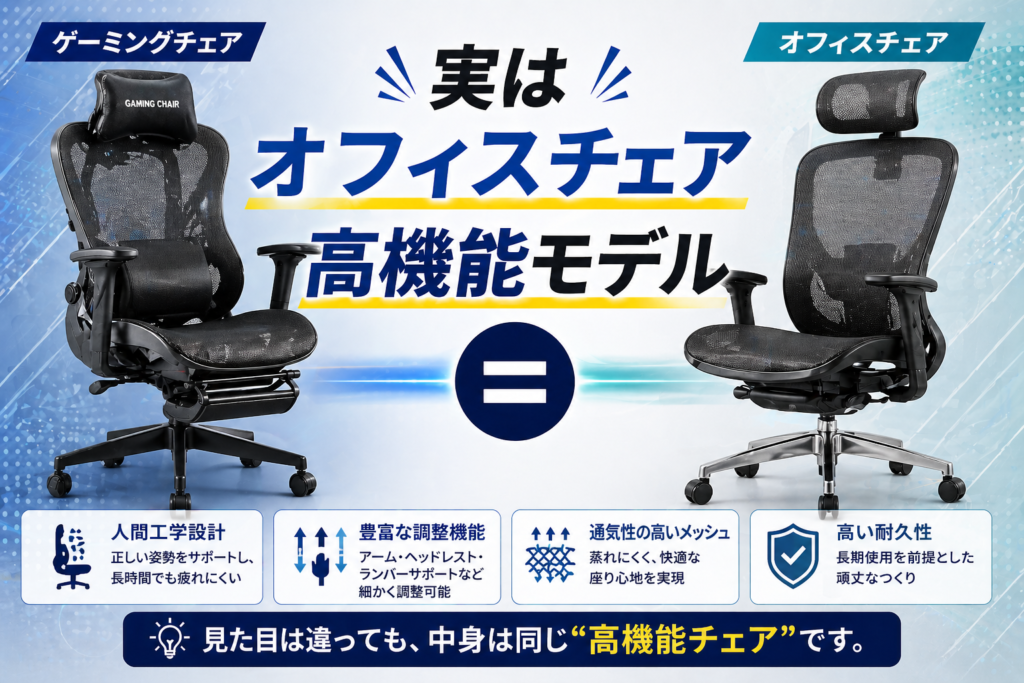 実は中身は高機能オフィスチェア画像
