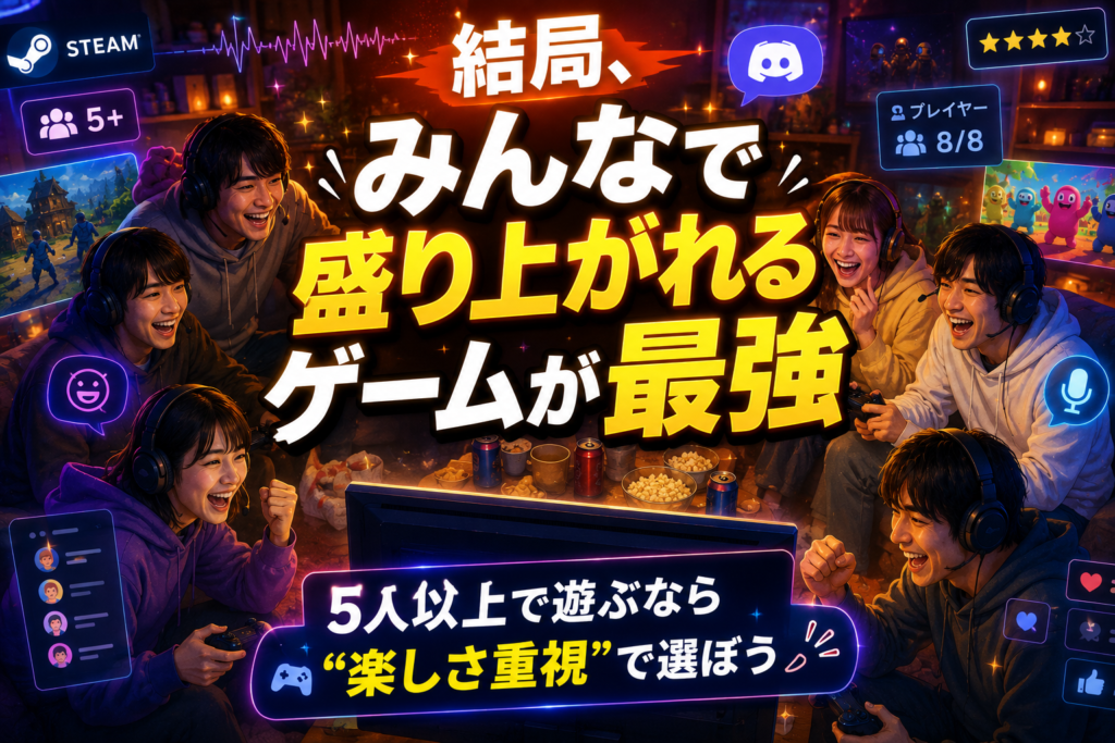 まとめ|5人以上で遊ぶなら盛り上がりやすさが最重要画像